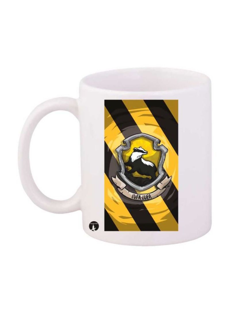 RKN Harry Potter Printed Mug White/Yellow/Black Standard Size