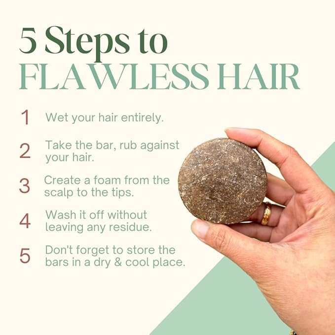 Shunyam Herb a Veda Shampoo Bar with AmlaShikakaiReethaBhringraj For Hair Growth For all Hair types Sulphate Paraben Free 70 gm - Image 4