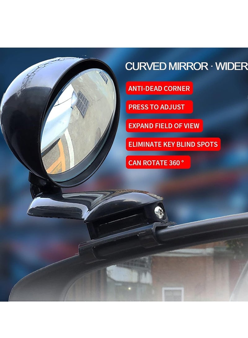 SYOSI Car Blind Spot Mirrors Universal Modified Rearview Mirror Multifunction Adjustable Car Auxiliary Wide Angle Mirror Blind Spot Side Rear View Mirror Fit for All Vehicles (Right)  - Image 3