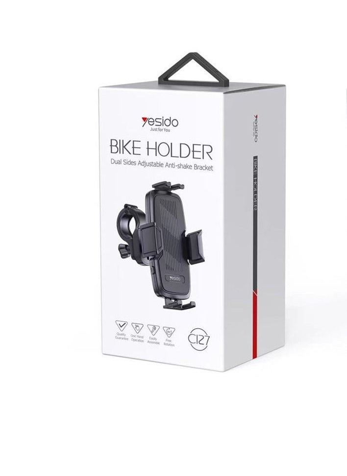 Yesido YESIDO C127 Touch Lock Bike Handlebar Phone Mount Tool-Free Installation for Motorcycle  - Image 5
