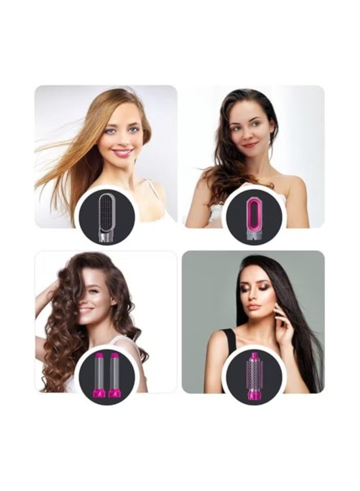 Generic 5-in-1 Hair Styler Air Brush – Hot Air Multi-Functional Dryer with Interchangeable Heads – Curling, Smoothing, Volumizing – Negative Ion Technology - Image 3