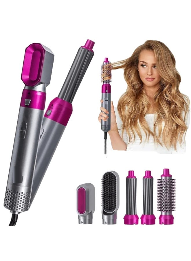 5‑in‑1 Hair Styling Brush 1000W – Hair Dryer and Hot Air Brush with Interchangeable Attachments for Drying and Styling Hair in One Tool – Professional Hair Dryer and Styler for Curling, Straightening, Waving, Adding Volume and Natural Shine – All-in-One Styling Tool Equipped with Negative Ionic Technology to Reduce Frizz, Static and Maintain Healthy, Smooth Hair – Electric Hot Air Brush Suitable for All Hair Types for Women, Short and Long, Fine or Thick Hair – Hot Air Styling Device for Daily Home Use Delivering Salon-Like Professional Results While Saving Time and Effort - Image 3