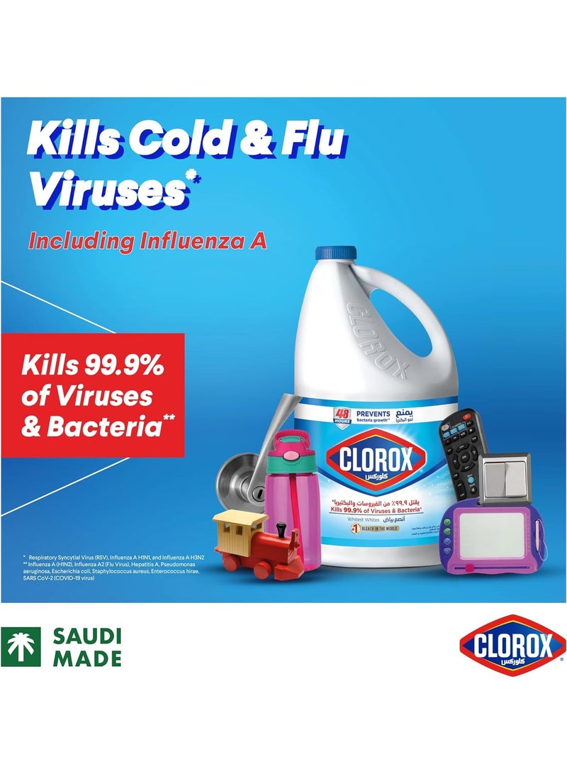 Clorox Bleach Liquid Original Scent And  Disinfecting Wipes Crisp Lemon 3.78L + 35 Wipes  - Image 2