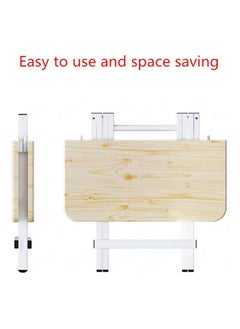 Generic Folding Table Outdoor Dining Table Portable Camping Table Home Bedroom Rental House Square Table(60*60CM Black Table Legs)  - Image 5