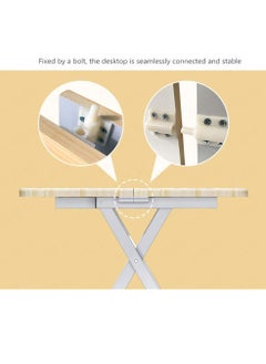 Generic Folding Table Outdoor Dining Table Portable Camping Table Home Bedroom Rental House Square Table(60*60CM Black Table Legs)  - Image 4