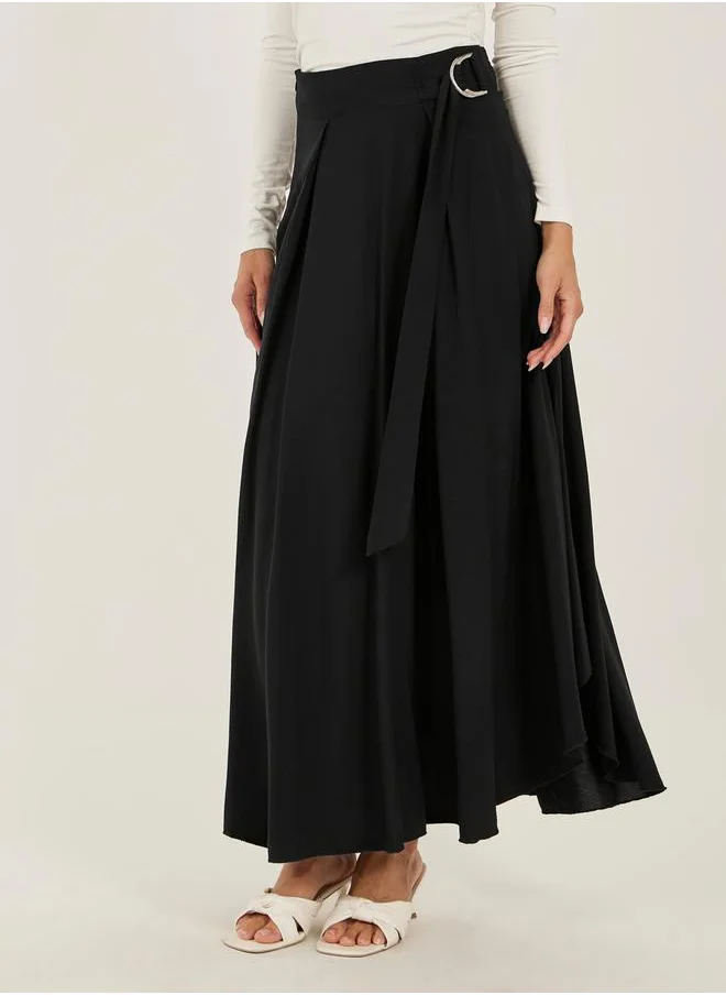 ستايلي High Rise Pleated A-Line Maxi Dress