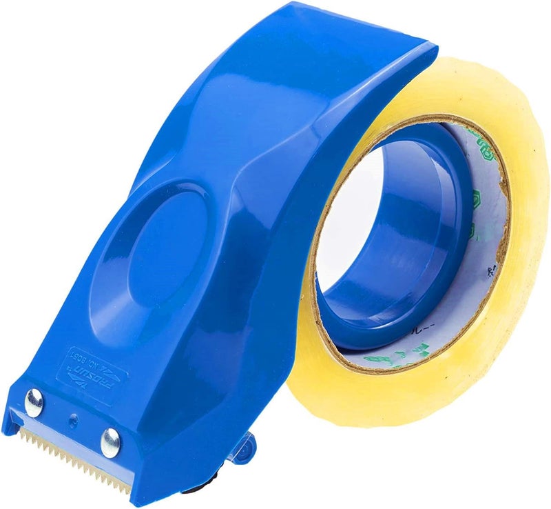 Easy-Mount 2 Inch Tape Gun Dispenser Packing Packaging Sealing Cutter Blue Handheld Warehouse Tools