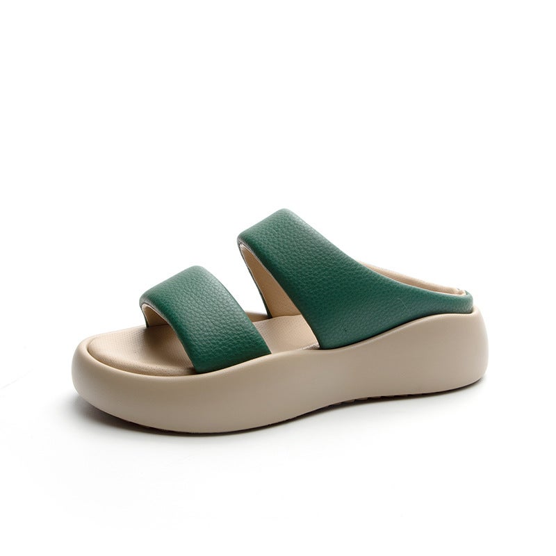 2026 الصيف العصرية مستديرة القدم سميكة مبيعات واسعة الحزام الناعمة والمرتفعة النساء Sandals مع خطوة على الغيوم الشعور - Image 5