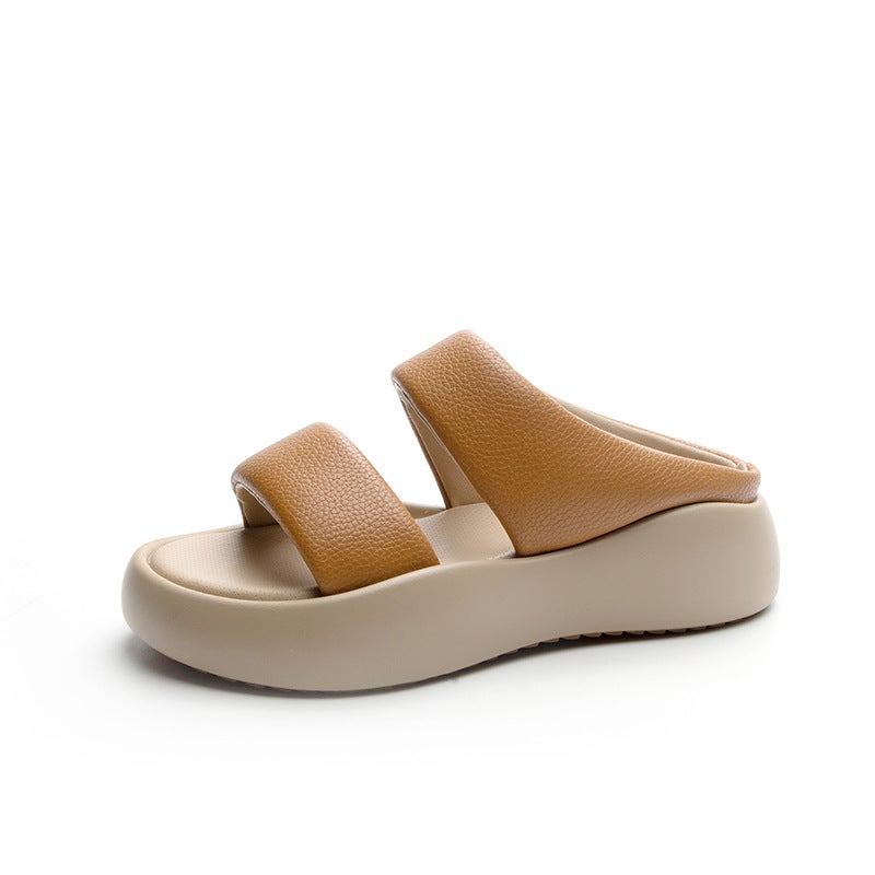 2026 الصيف العصرية مستديرة القدم سميكة مبيعات واسعة الحزام الناعمة والمرتفعة النساء Sandals مع خطوة على الغيوم الشعور - Image 4