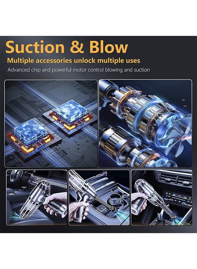 مكنسة كهربائية لاسلكية بقوة 19000 باسكال مع بطارية سعة 2000 مللي أمبير ساعة وشحن سريع عبر منفذ تايب سي - مكنسة يدوية لاسلكية - Image 3