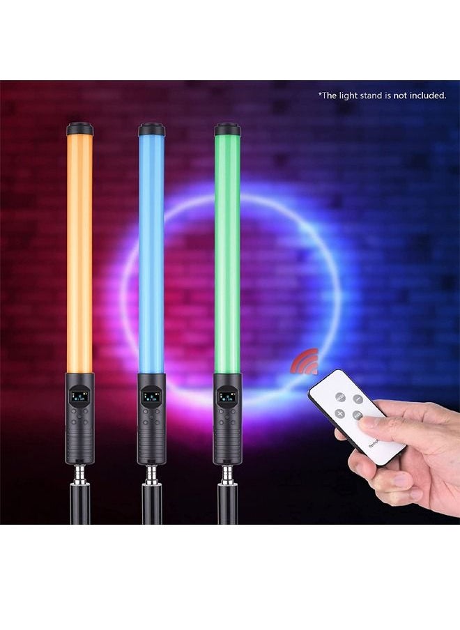 Handheld Rgb Colorful Light Wand Led Photography Light Color Temperature 3000K 6500K Dimmable Brightness