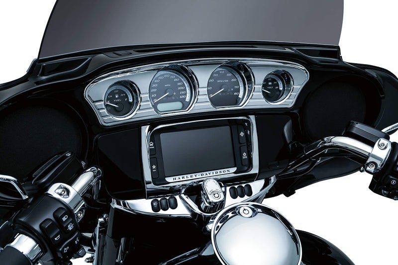 Kuryakyn 7284 Motorcycle Accent Accessory: Tri-Line Gauge Trim for 2014-19 Harley-Davidson Touring & Tri Glide Motorcycles, Chrome - Image 3