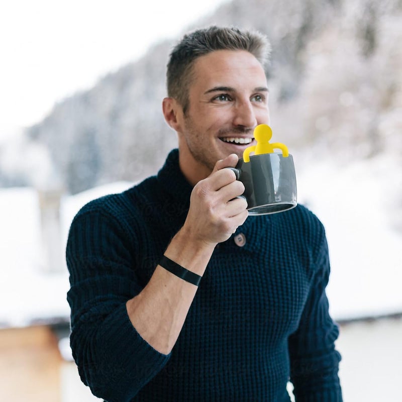 Leden Tea Infuser for Loose Tea Cute Tea Diffuser Fine Mesh Tea Steeper Stainless Steel and Silicone Tea Strainer for Cup and Mug, Yellow - Image 5