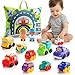 ALASOU 12 PCS Soft Rubber Car Toys for 1 Year Old Boy with PlaymatStorage BagBaby Toys 1 Year Old Boy Gifts for Toddler Toys 121st Birthday Gift for Infant 12 18 Months - Image 3