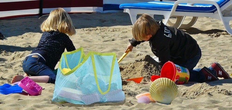 SupMLC Store Mesh Extra Large Beach Bags and Totes - Holds Toys, Towels, Sand Away - For Children's Toys, Market, Grocery, Picnic - Image 4