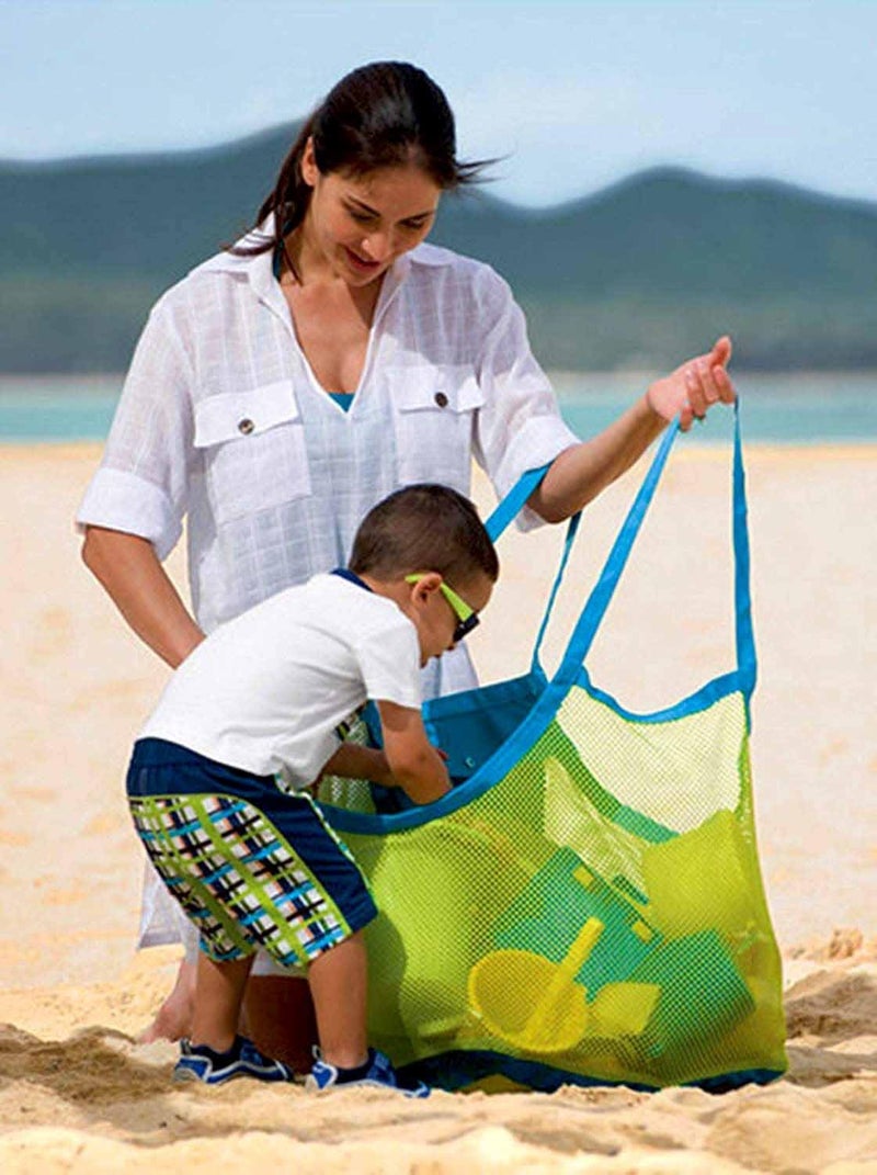 SupMLC Store Mesh Extra Large Beach Bags and Totes - Holds Toys, Towels, Sand Away - For Children's Toys, Market, Grocery, Picnic - Image 3