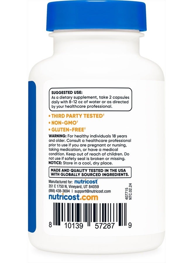 Nutricost بربارين هيدروكلوريد 600 ملغ، 60 كبسولة نباتية - خالية من الجلوتين وغير معدلة وراثيًا - Image 3