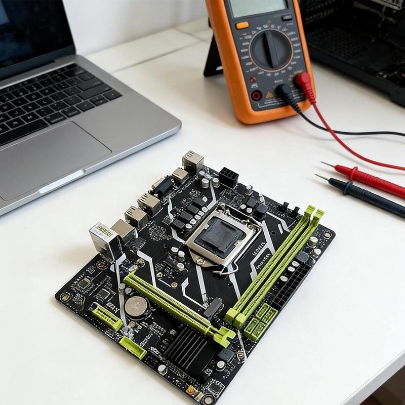H311 DS4، الإصدار 3، منفذ 1151، دائرة مخصصة لمعالجات الجيل الثامن والتاسع ومكونات DDR4 السريعة، لوحة أم ثلاثية الأقسام. - Image 2