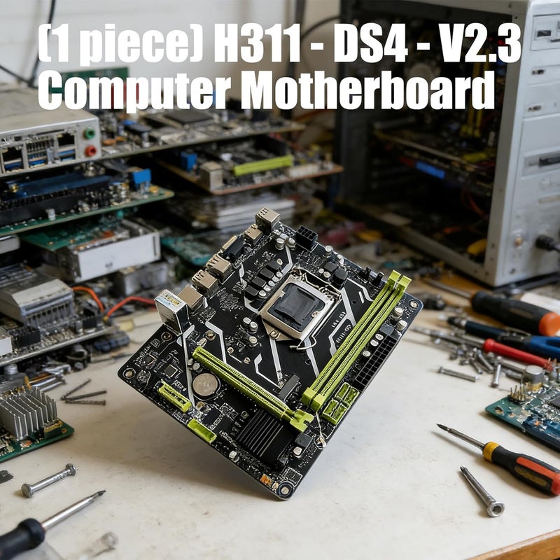 H311 DS4، الإصدار 3، منفذ 1151، دائرة مخصصة لمعالجات الجيل الثامن والتاسع ومكونات DDR4 السريعة، لوحة أم ثلاثية الأقسام. - Image 4