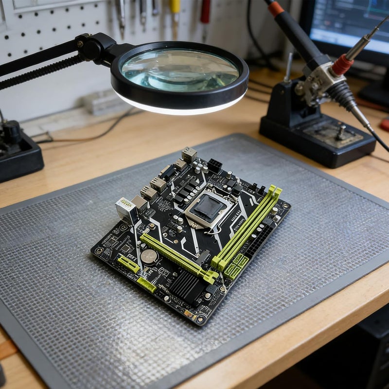 H311 DS4، الإصدار 3، منفذ 1151، دائرة مخصصة لمعالجات الجيل الثامن والتاسع ومكونات DDR4 السريعة، لوحة أم ثلاثية الأقسام. - Image 3