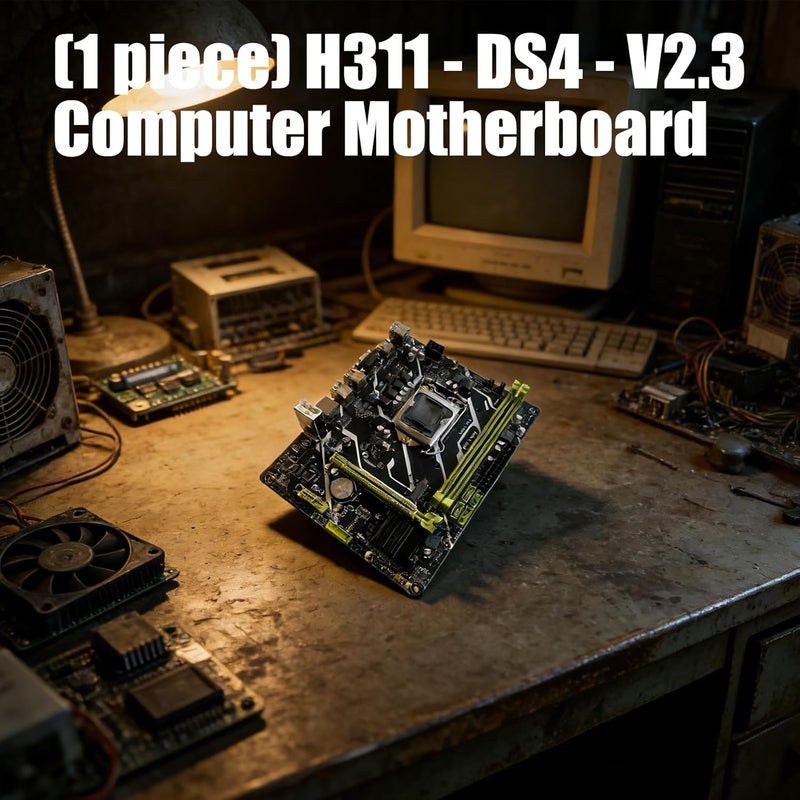 H311 DS4، الإصدار 3، منفذ 1151، دائرة مخصصة لمعالجات الجيل الثامن والتاسع ومكونات DDR4 السريعة، لوحة أم ثلاثية الأقسام. - Image 5