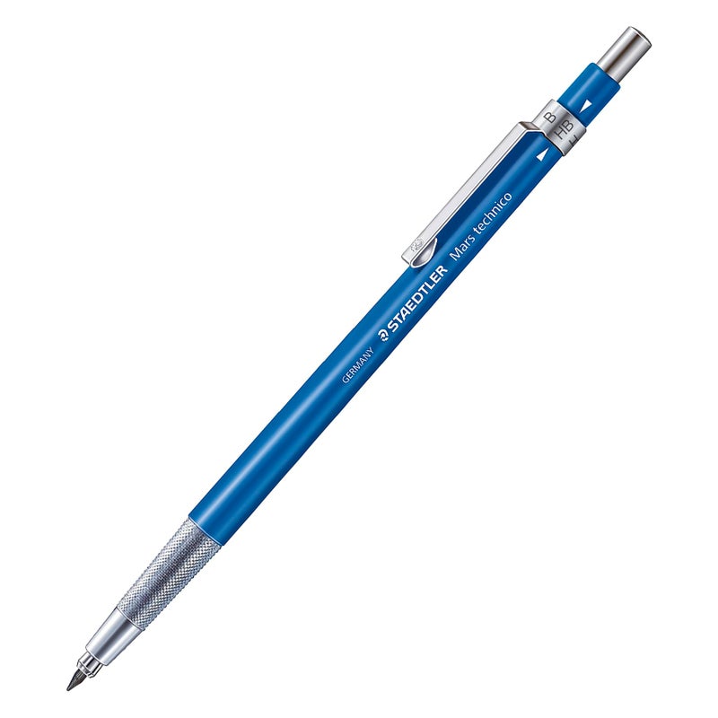 STAEDTLER Mars Tehnical Mechanical Pencil, 2mm (#2) Lead Holder with Built-in Sharpener - Drawing & Sketching Pencil with Metal Clip & Push-Button Lead Advance - Image 2