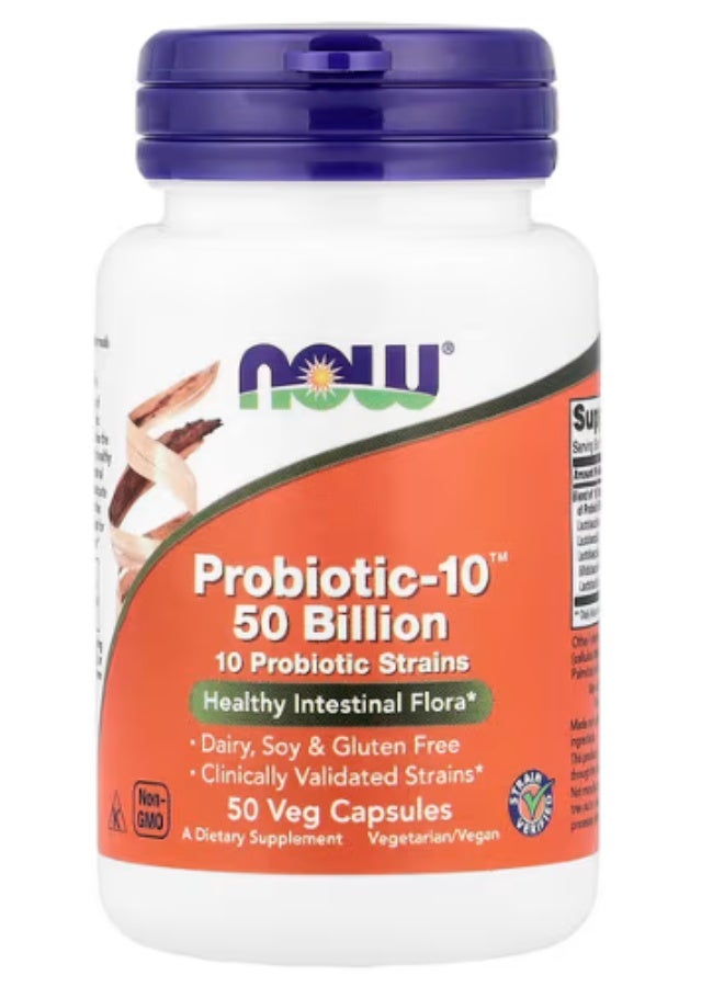 NOW Foods, Probiotic-10™, 50 Billion, 50 Veg Capsules