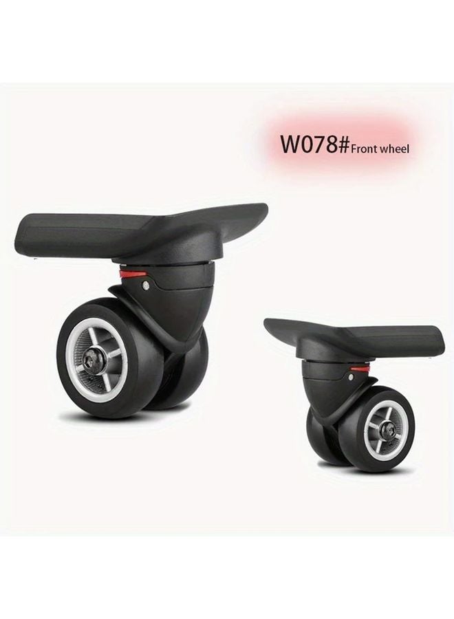 Black Replacement Swivel Casters Front Wheels for Suitcase Easy Install Smooth Rolling 2pcs - Image 2