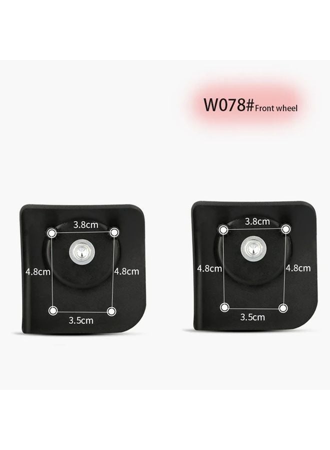 Black Replacement Swivel Casters Front Wheels for Suitcase Easy Install Smooth Rolling 2pcs - Image 5