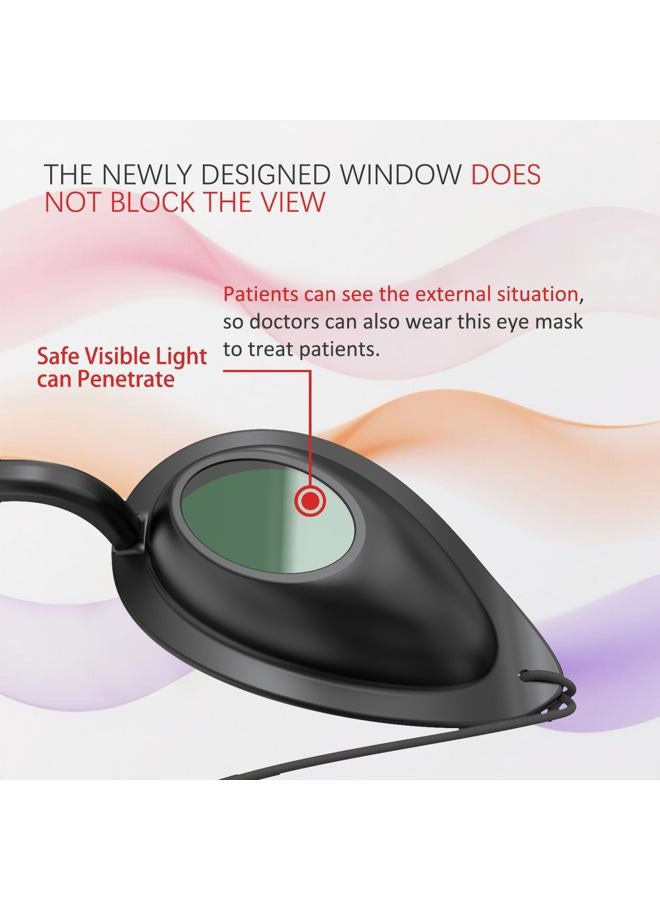 Karono Flexible IPL Goggles Eye Shields - UV Eye Protection Glasses for Red Light Therapy & Tanning Bed, Blocks 200-2000nm Wavelengths, Adjustable Head Strap for Comfort Fit - Image 2