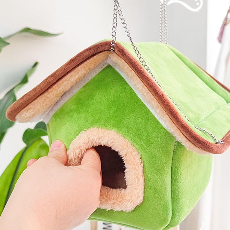 Plush Parrot Nest Winter Warmth Thickened Bird Cage Accessory Removable Cover - Image 3