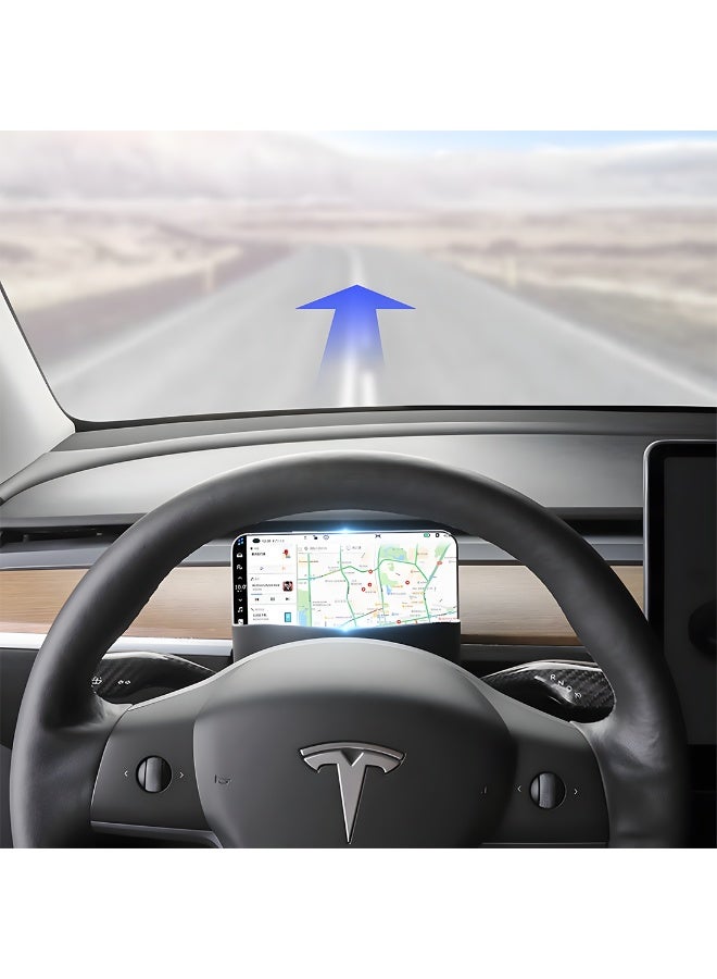 أتش بي أس حامل هاتف لعجلة القيادة لسيارات تسلا موديل Y و موديل 3 – قاعدة تخزين من السيليكون المضاد للانزلاق | إكسسوار داخلي للموديلات من 2017 إلى 2023 - Image 4