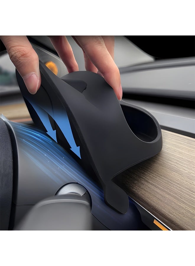 أتش بي أس حامل هاتف لعجلة القيادة لسيارات تسلا موديل Y و موديل 3 – قاعدة تخزين من السيليكون المضاد للانزلاق | إكسسوار داخلي للموديلات من 2017 إلى 2023 - Image 1