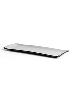 Master Gold 6 Pieces Melamine Rectangular Serving Plates | Appetizer Plates | Seafood Serving Plates | Shatterproof, Dishwasher & Microwave Safe | For Home, Restaurant, Hotels (Grey | Black, 29.5 * 12.5cm)  - Image 3