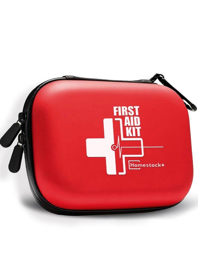 Frienda Portable Mini First Aid Kit Compact Medical Kits with Compartments, Waterproof Small EVA Case for Car, Home, Outdoors, Sports, Camping, Hiking and Office  - Image 1