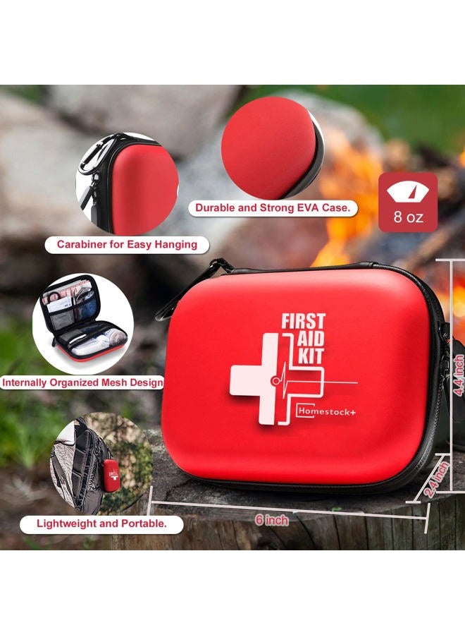 Frienda Portable Mini First Aid Kit Compact Medical Kits with Compartments, Waterproof Small EVA Case for Car, Home, Outdoors, Sports, Camping, Hiking and Office  - Image 3