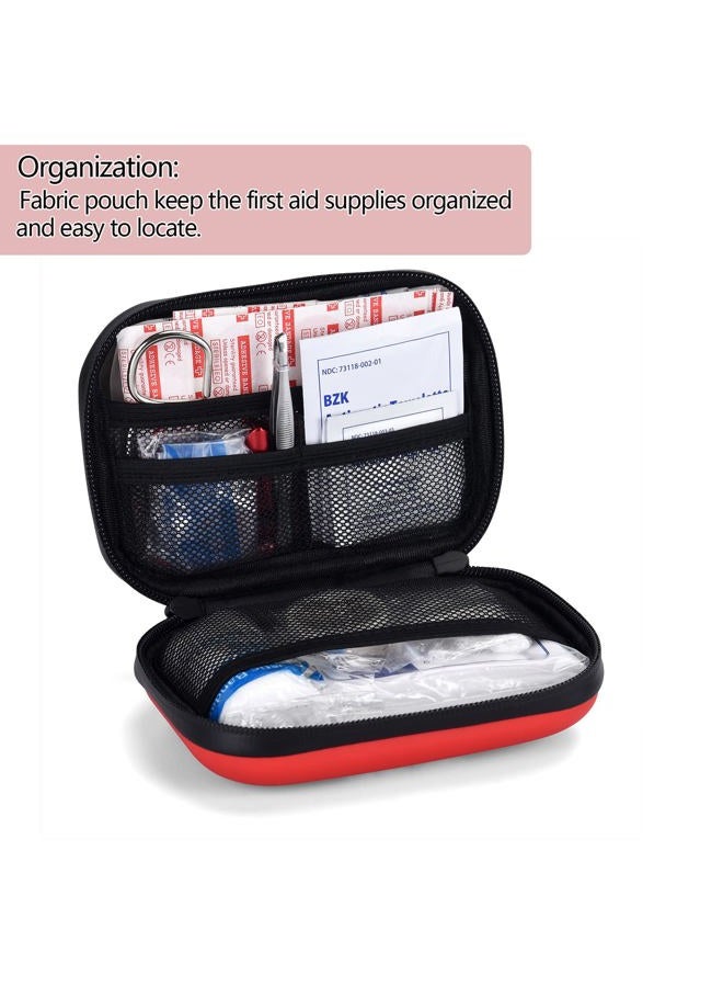 Frienda Portable Mini First Aid Kit Compact Medical Kits with Compartments, Waterproof Small EVA Case for Car, Home, Outdoors, Sports, Camping, Hiking and Office  - Image 4
