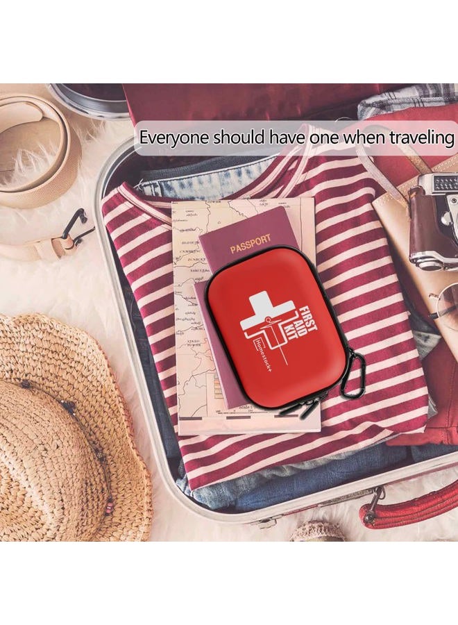 Frienda Portable Mini First Aid Kit Compact Medical Kits with Compartments, Waterproof Small EVA Case for Car, Home, Outdoors, Sports, Camping, Hiking and Office  - Image 5