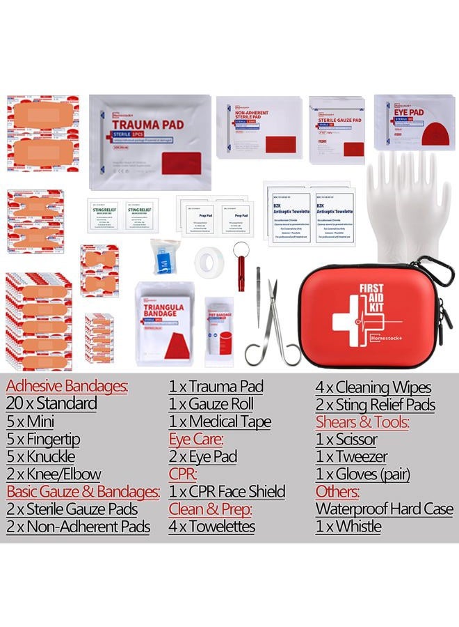 Frienda Portable Mini First Aid Kit Compact Medical Kits with Compartments, Waterproof Small EVA Case for Car, Home, Outdoors, Sports, Camping, Hiking and Office  - Image 2