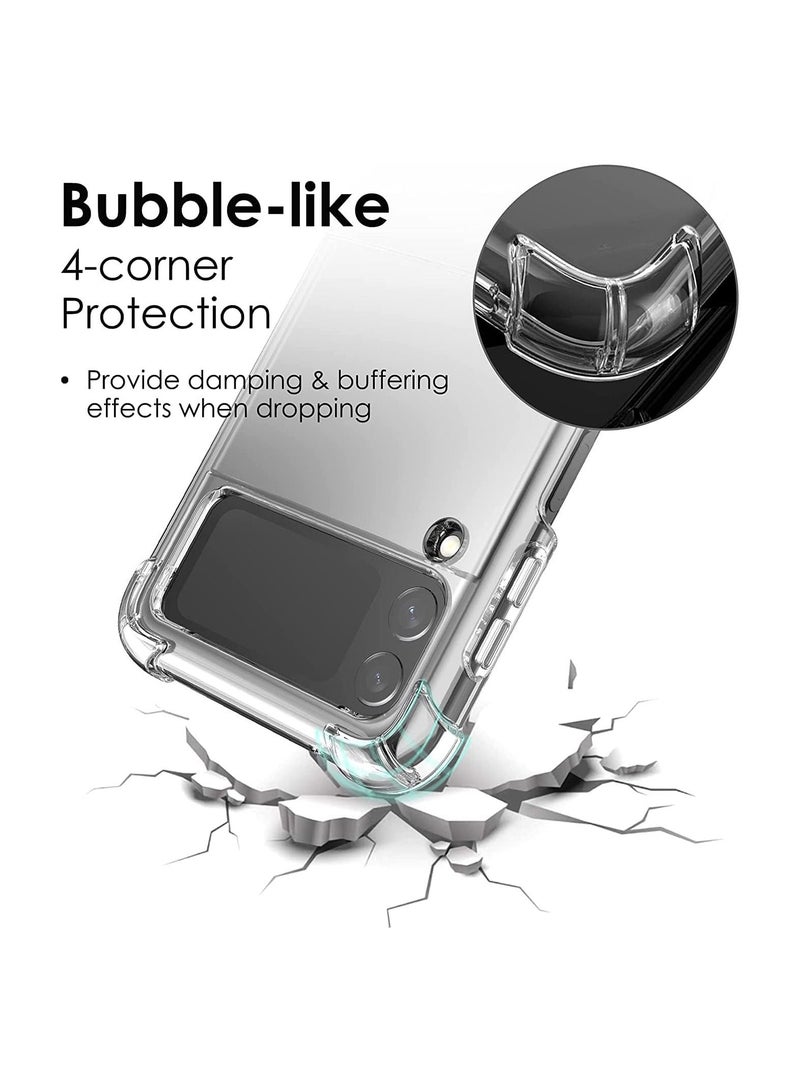 Case for Galaxy Z Flip 4 , Hard PC Back & Soft TPU Bumper Protective Cover Shockproof Scratch Resistant Case for Galaxy Z Flip 4 5G  - Image 5