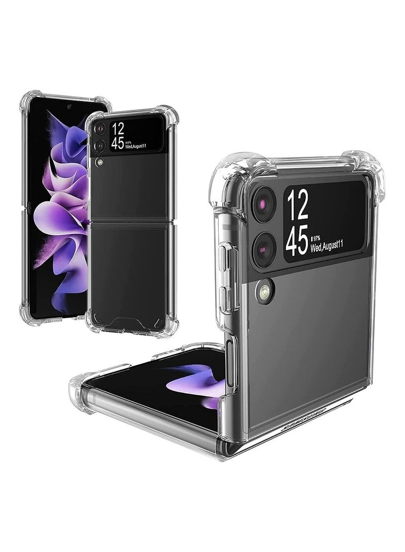 Case for Galaxy Z Flip 4 , Hard PC Back & Soft TPU Bumper Protective Cover Shockproof Scratch Resistant Case for Galaxy Z Flip 4 5G  - Image 1