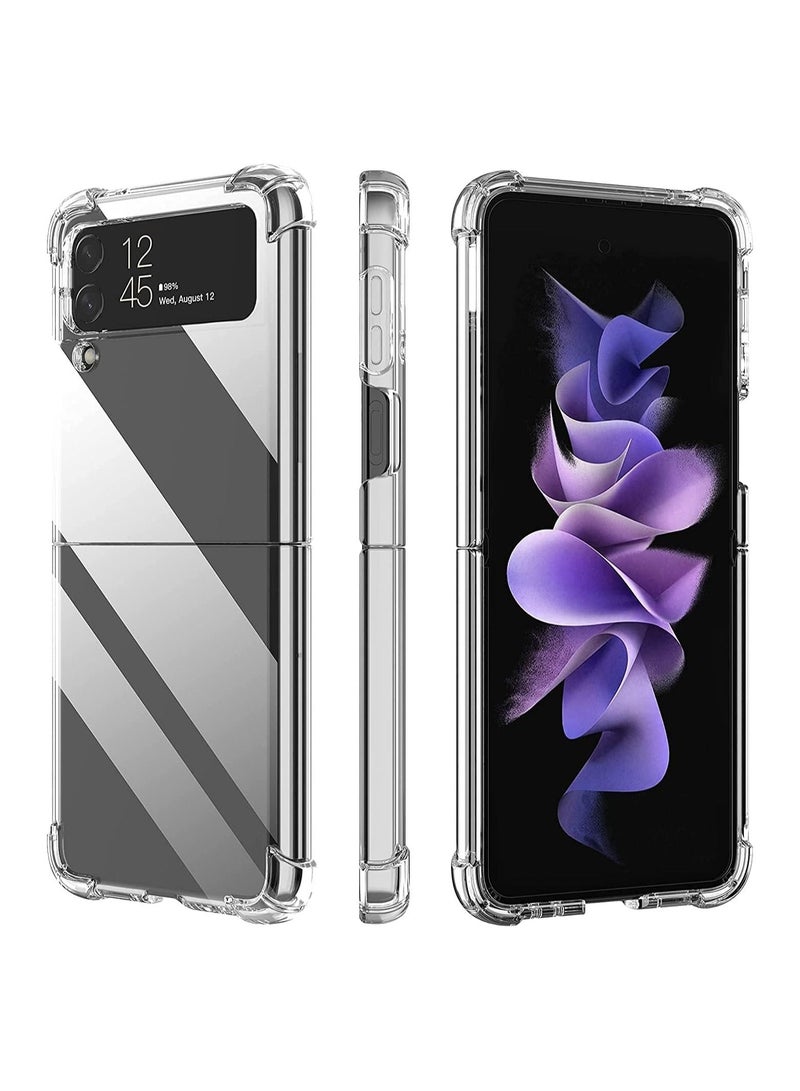 Case for Galaxy Z Flip 4 , Hard PC Back & Soft TPU Bumper Protective Cover Shockproof Scratch Resistant Case for Galaxy Z Flip 4 5G  - Image 3