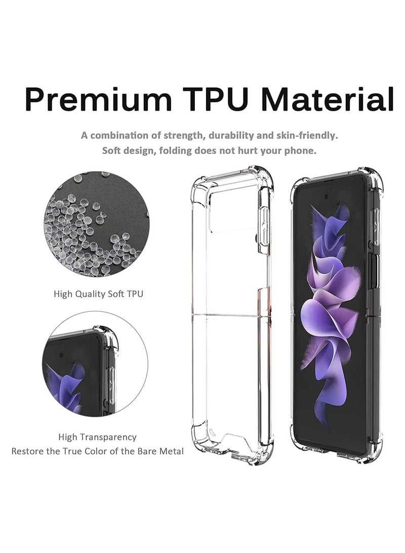 Case for Galaxy Z Flip 4 , Hard PC Back & Soft TPU Bumper Protective Cover Shockproof Scratch Resistant Case for Galaxy Z Flip 4 5G  - Image 4