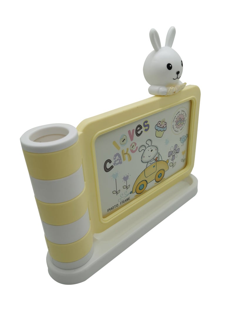 Home Decor Kids Desktop Photo Frame with Pen & Pencil Holder for Home and office Decoration - Image 2