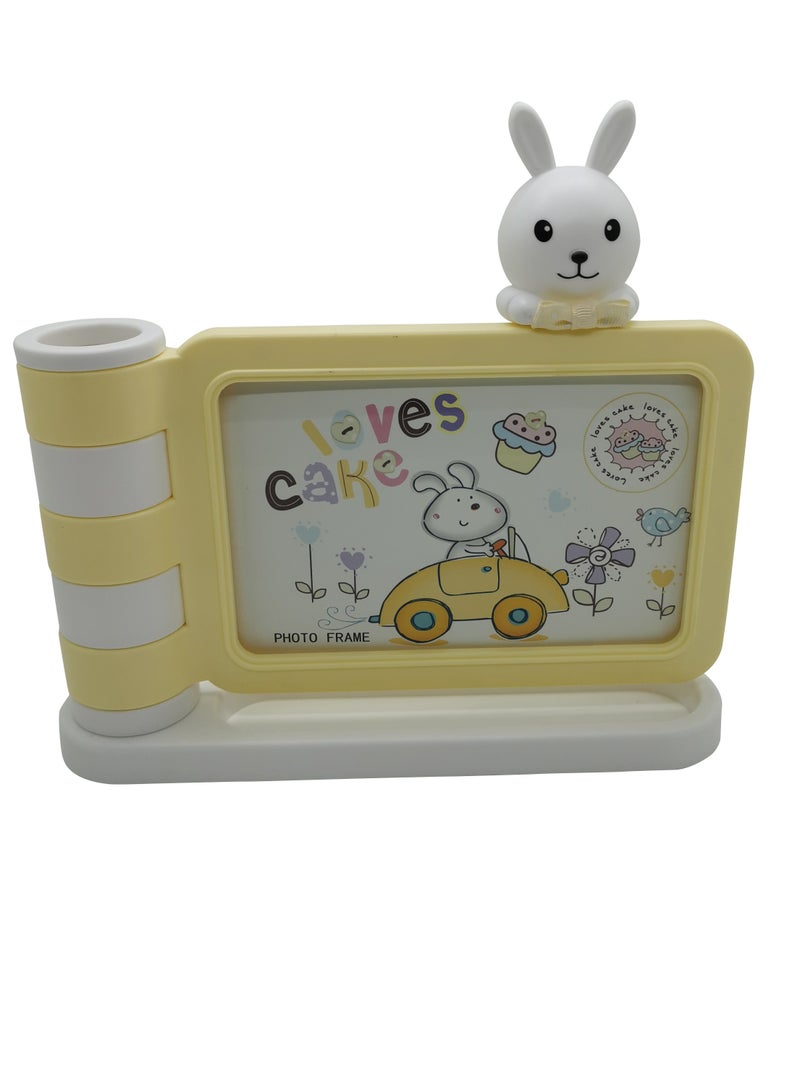 Home Decor Kids Desktop Photo Frame with Pen & Pencil Holder for Home and office Decoration - Image 3