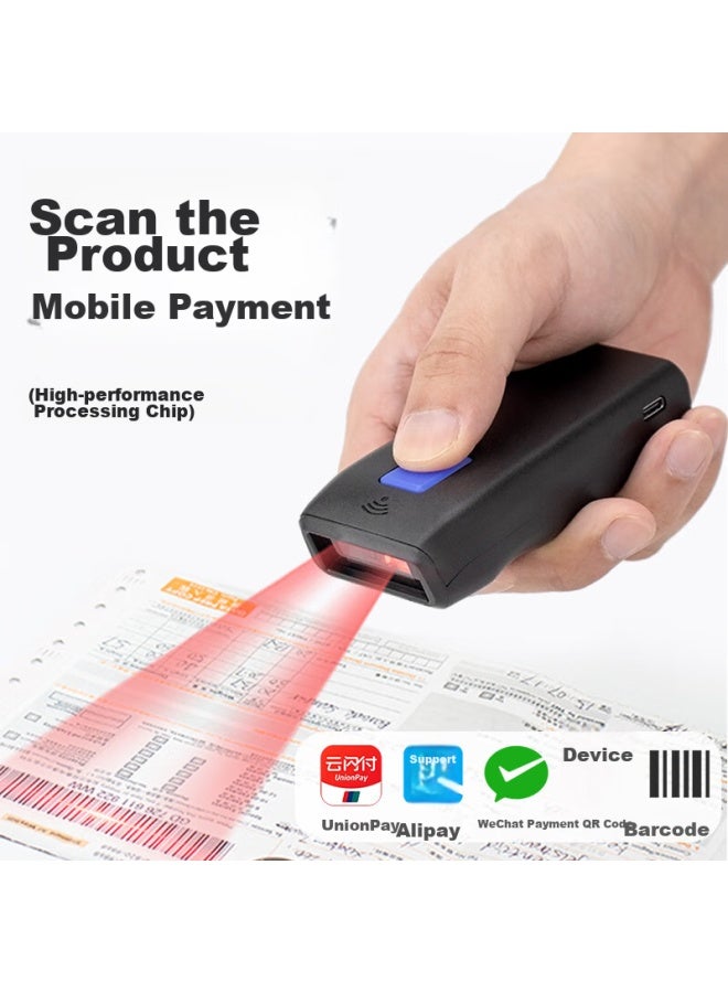Nteumm Wireless 2d Bluetooth Barcode Scanner Gun, Logistics Express Barcode Scanning Gun, Barcode Universal Supermarket Scanning Payment Device, M9 - Image 4