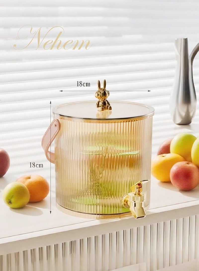 nehem Golden 3.5L Juice Dispenser with Tap & Stand  Beverage Dispenser - Premium Water Jug for Juice, Drinks, Iced Tea-Juice jar (Home & Events)  - Image 1