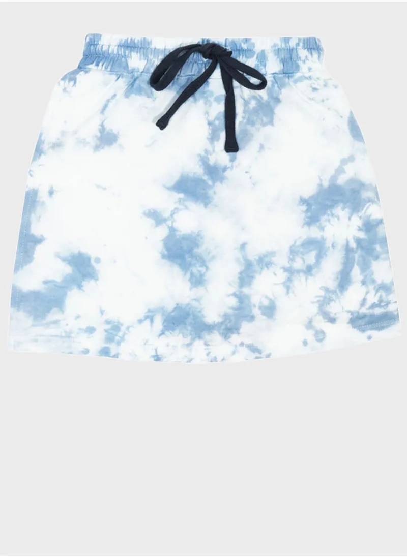 BOLD&KO Kids Tie Dye Midi Skort