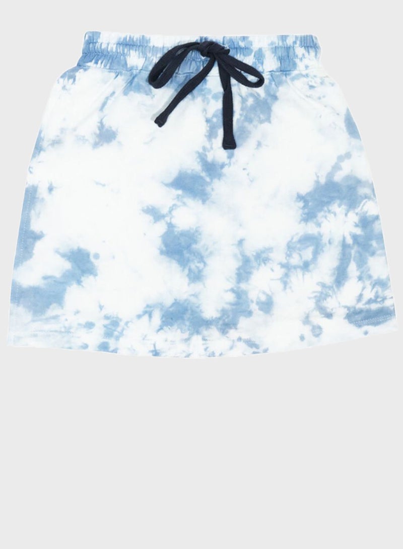BOLD&KO Kids Tie Dye Midi Skort  - Image 1