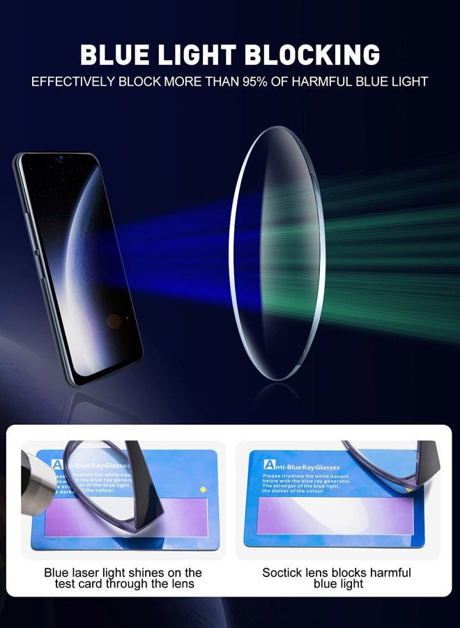 SOCTICK Reading Glasses Blue Light Blocking, 5-Pack Reading Glasses for Women with Comfort Spring Hinges, Anti UV/Glare Readers, *C2 Mix, 2.50x - Image 5